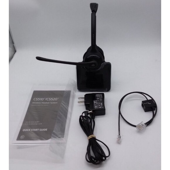 Plantronics CS520 Wireless Headband Headset System Black with Box 84692-01 - Picture 2 of 11